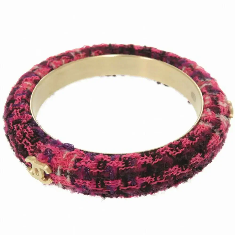 CHANEL Pink Logo Bracelet
